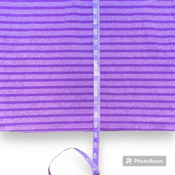 LulaRoe Julia Cotton Blend Large Purple Striped dress - Picture 4 of 5